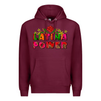 Burgundy latina power Premium Hoodie - AdoDesignShop