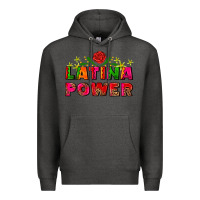 Charcoal Heather latina power Premium Hoodie - AdoDesignShop