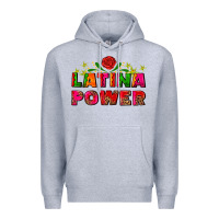 Heather Grey latina power Premium Hoodie - AdoDesignShop
