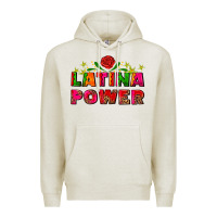 Oatmeal Heather latina power Premium Hoodie - AdoDesignShop