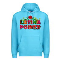Ocean Blue latina power Premium Hoodie - AdoDesignShop