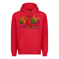 Red latina power Premium Hoodie - AdoDesignShop
