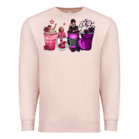 Pale Pink wednesday and enid coffee cups Premium Sweatshirt - Zillion Design Studio