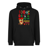 Black 100 days of coffee and chaos Heavyweight Hoodie - texasbilliewilder