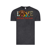 Vintage Black love labrador retriever Vintage Tee - Artiststas