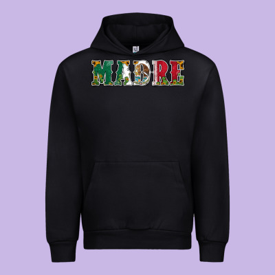 Mexican Flag Madre Urban Hoodie Designed By Jasminsmagicworld