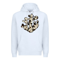 White cowhide cactus Premium Hoodie - JahusDesignShop