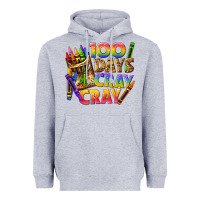Heather Grey 100 days of cray cray tbw Heavyweight Hoodie - texasbilliewilder