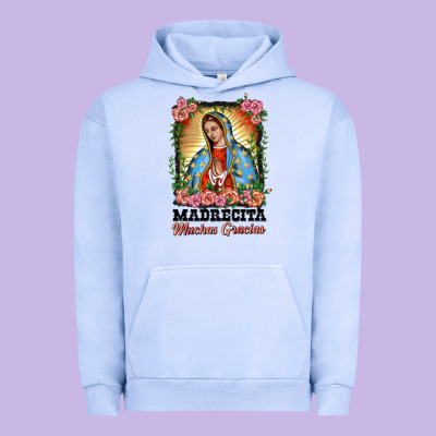 Madrecita Muchas Gracias Lady Of Guadalupe Urban Hoodie Designed By Barkaloodesign