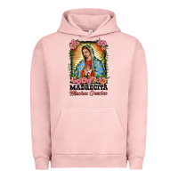 Pigment Salmon madrecita muchas gracias lady of Guadalupe Urban Hoodie - BarkalooDesign