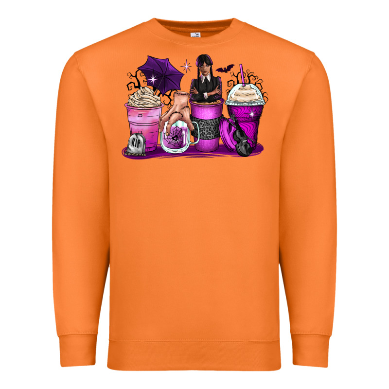 Wednesday Coffee Cups Premium Sweatshirt by Zillion Design Studio | Teevron