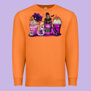Wednesday Coffee Cups Premium Sweatshirt Designed By Zillion Design Studio