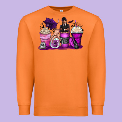 Wednesday Coffee Cups Premium Sweatshirt Designed By Zillion Design Studio