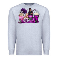 Heather Grey wednesday coffee cups Premium Sweatshirt - Zillion Design Studio