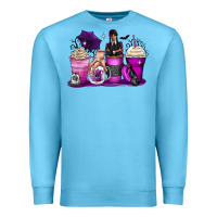 Ocean Blue wednesday coffee cups Premium Sweatshirt - Zillion Design Studio