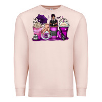 Pale Pink wednesday coffee cups Premium Sweatshirt - Zillion Design Studio