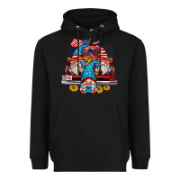Black 4th of july gnomes farm truck Heavyweight Hoodie - Zillion Design Studio