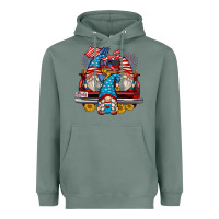 Sage 4th of july gnomes farm truck Heavyweight Hoodie - Zillion Design Studio