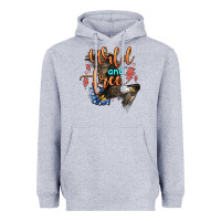 Heather Grey wild and free Heavyweight Hoodie - Zillion Design Studio