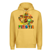 Antique Gold fıesta with avocado and sombrero Premium Hoodie - AdoDesignShop
