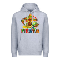 Heather Grey fıesta with avocado and sombrero Premium Hoodie - AdoDesignShop