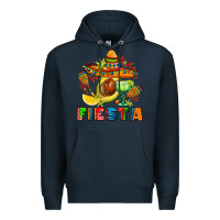 Navy fıesta with avocado and sombrero Premium Hoodie - AdoDesignShop