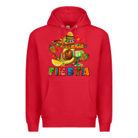 Red fıesta with avocado and sombrero Premium Hoodie - AdoDesignShop