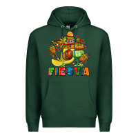 Sports Green fıesta with avocado and sombrero Premium Hoodie - AdoDesignShop