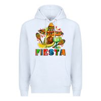 White fıesta with avocado and sombrero Premium Hoodie - AdoDesignShop