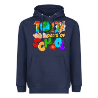 Navy 100 days of school Heavyweight Hoodie - texasbilliewilder