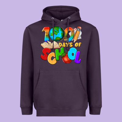 100 Days Of School Heavyweight Hoodie Designed By Texasbilliewilder