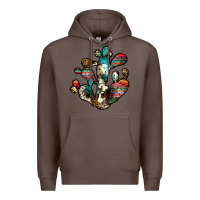 Coffee serape cactus Premium Hoodie - JahusDesignShop