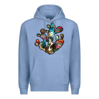 Colony Blue serape cactus Premium Hoodie - JahusDesignShop