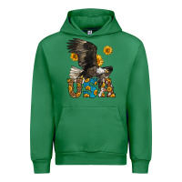Emerald Western Usa Eagle Urban Hoodie - LillyAllenDesigns
