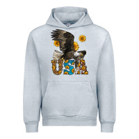 Heather Grey Western Usa Eagle Urban Hoodie - LillyAllenDesigns