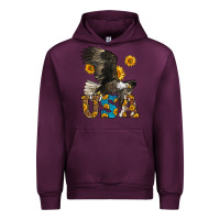 Mauve Wine Western Usa Eagle Urban Hoodie - LillyAllenDesigns