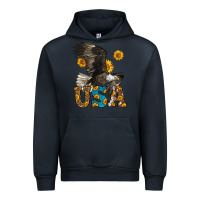 Navy Western Usa Eagle Urban Hoodie - LillyAllenDesigns