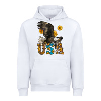 White Western Usa Eagle Urban Hoodie - LillyAllenDesigns
