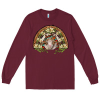 Burgundy merino wool ram lily rainbow Long Sleeve Tee - BarkalooDesign