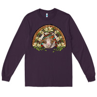 Plum merino wool ram lily rainbow Long Sleeve Tee - BarkalooDesign