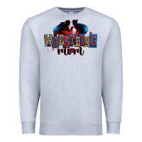Heather Grey wrestling mom Premium Sweatshirt - Zillion Design Studio