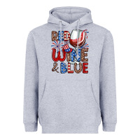 Heather Grey red wine and blue Heavyweight Hoodie - Zillion Design Studio