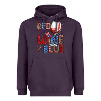 Plum red wine and blue Heavyweight Hoodie - Zillion Design Studio