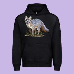 Gray Fox Urban Hoodie Designed By Lillyallendesigns