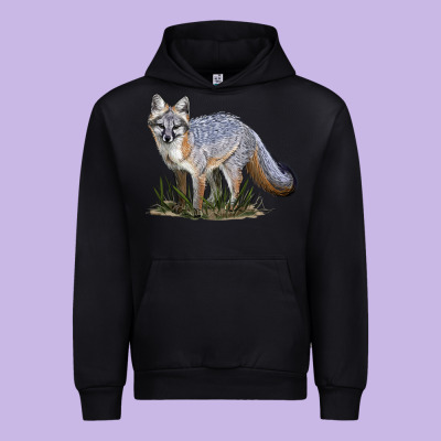 Gray Fox Urban Hoodie Designed By Lillyallendesigns