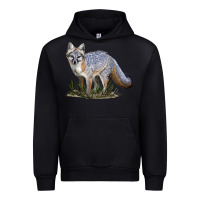 Foreset Green Gray Fox Urban Hoodie - LillyAllenDesigns