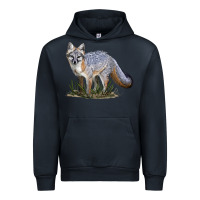 Navy Gray Fox Urban Hoodie - LillyAllenDesigns