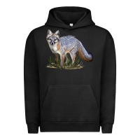 Pigment Black Gray Fox Urban Hoodie - LillyAllenDesigns