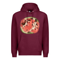 Burgundy watermelon cowhide patch3 Premium Hoodie - JahusDesignShop