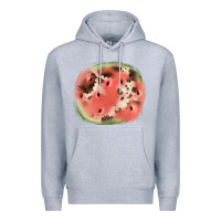 Heather Grey watermelon cowhide patch3 Premium Hoodie - JahusDesignShop